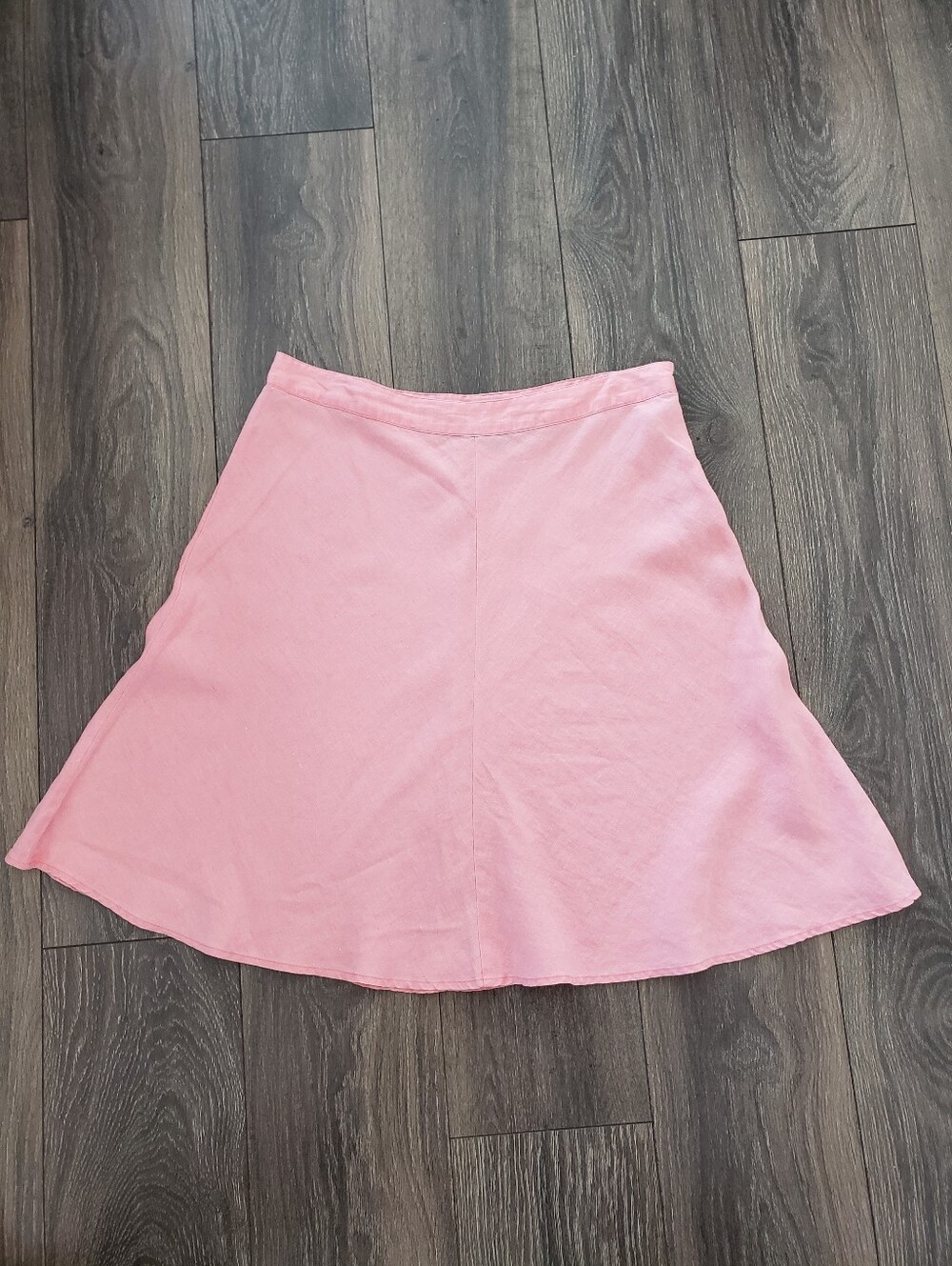 Mossimo Pink 100% Linen A-Line Women's Skirt Women Size 12 (large) Vintage